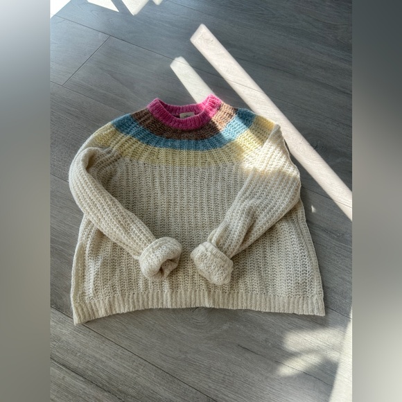 Aritzia Wilfred Giselle Butter Yellow Saba Mohair Alpaca Blend Sweater - Picture 15 of 15